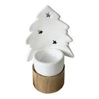 Teelichthalter Weihnachtsbaum Porzellan Kerzenhalter Hti-Living