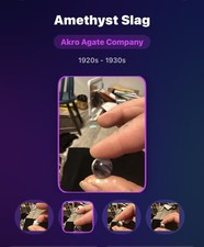 Amethyst Slag Akro Agate Vintage Marble