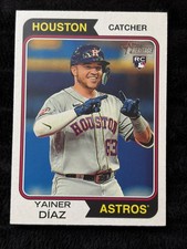 2023 Topps Heritage Baseball Card Yainer Diaz Rookie Houston Astros Catcher RC #