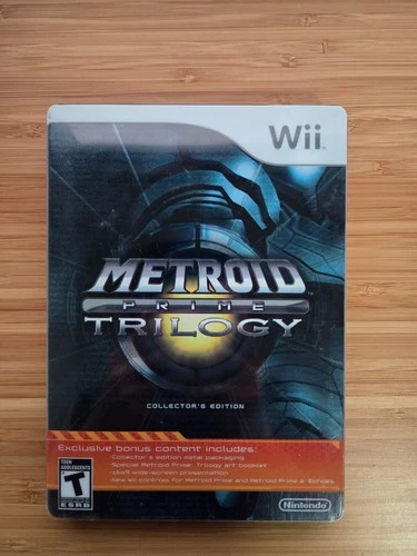 Metroid Prime Trilogy Collector's Edition SteelBook Wii Complete