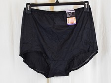 Bali 2 Pack Women's Skimp Skamp Smoothing Stretch Brief Panties Black Size 4XL