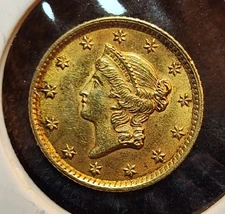 1854 Gold Dollar Type 1 High Grade AU/BU Choice Original