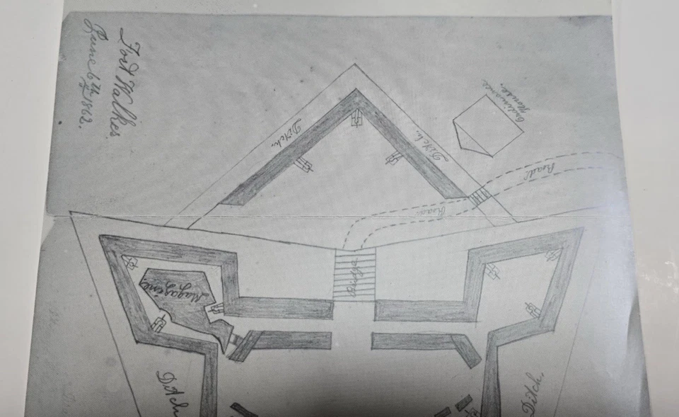Confederate Civil War Fort Walker Sketch Drawing Port Royal South Carolina 8x11 - Image 4 of 4