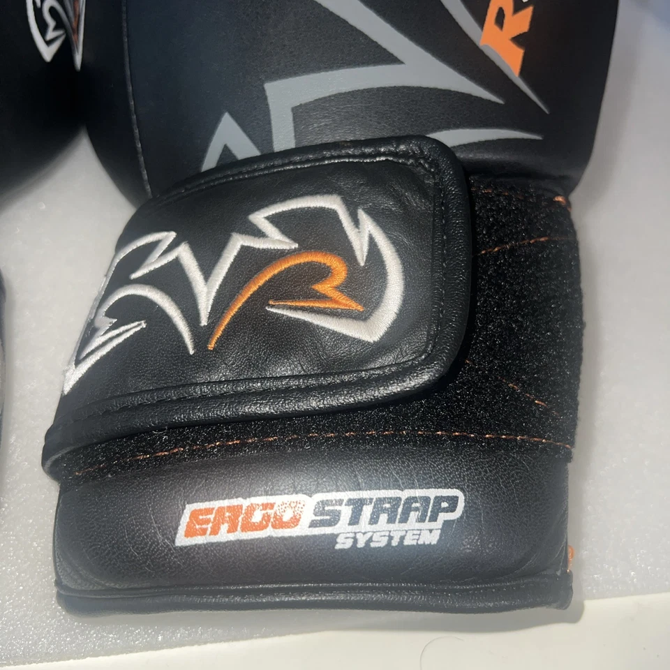 Guantes de combate Rival RS10V Ergo Strap System 18 OZ excelentes negros Foto 3 de 4