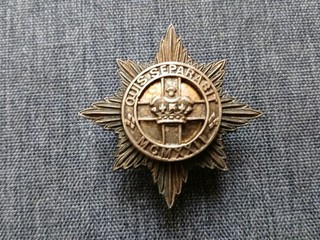 #035 4th/7th DRAGOON GUARDS SILVER OFFICER’S CAP BADGE