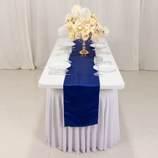 Royal Blue SATIN 12x108" Table RUNNER Lustrous Wedding Party Catering Dinner