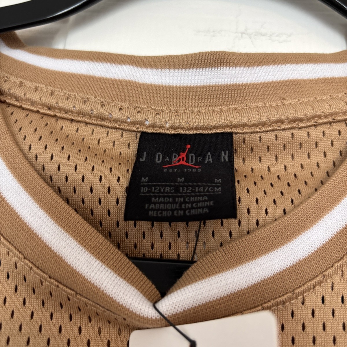 Michael Jordan Kids Mesh Jersey Tan Size: M NWT