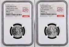 2026 P & D Mayflower Compact Quarter Set - Ngc Ms 67 Early Releases 