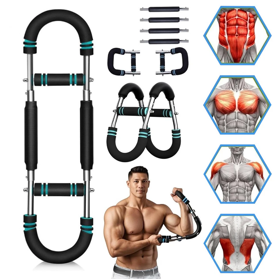 MARKENLOS Twister Armtrainer Brusttraining Power Twister Bar Muskelaufbau Körperstärke DE