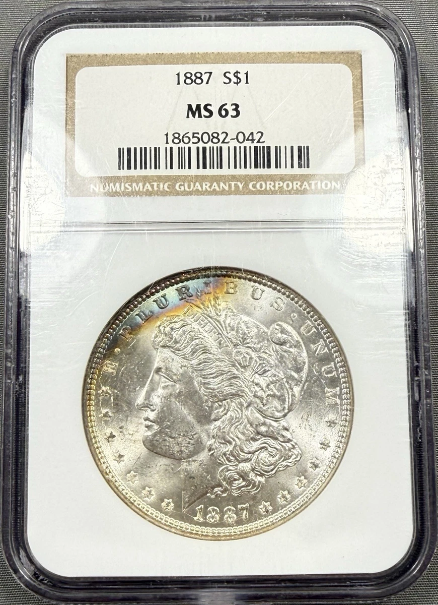 NGC Grade MS 63 1887 Year Morgan US Dollars (1878-1921) for sale