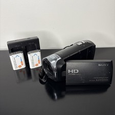 Sony Handycam HDR-CX440 Black 8GB Camcorder w/ 2 Batteries Portable Charger
