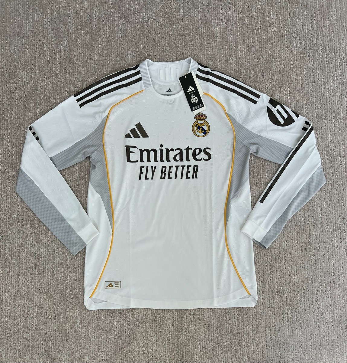 Sz 3XL - Adidas Real Madrid CF 25/26 Authentic Long-Sleeve Soccer