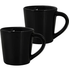 Espresso Cups Set Ceramic Coffee Demitasse Shot Mug With Handles 4.2oz 2 PCS