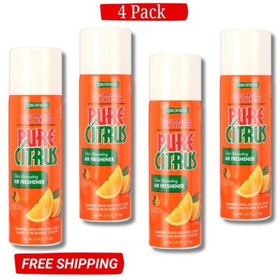 Pure Citrus Orange Air Freshener, 4oz (Pack of 4) Free Shipping Non-Aerosol
