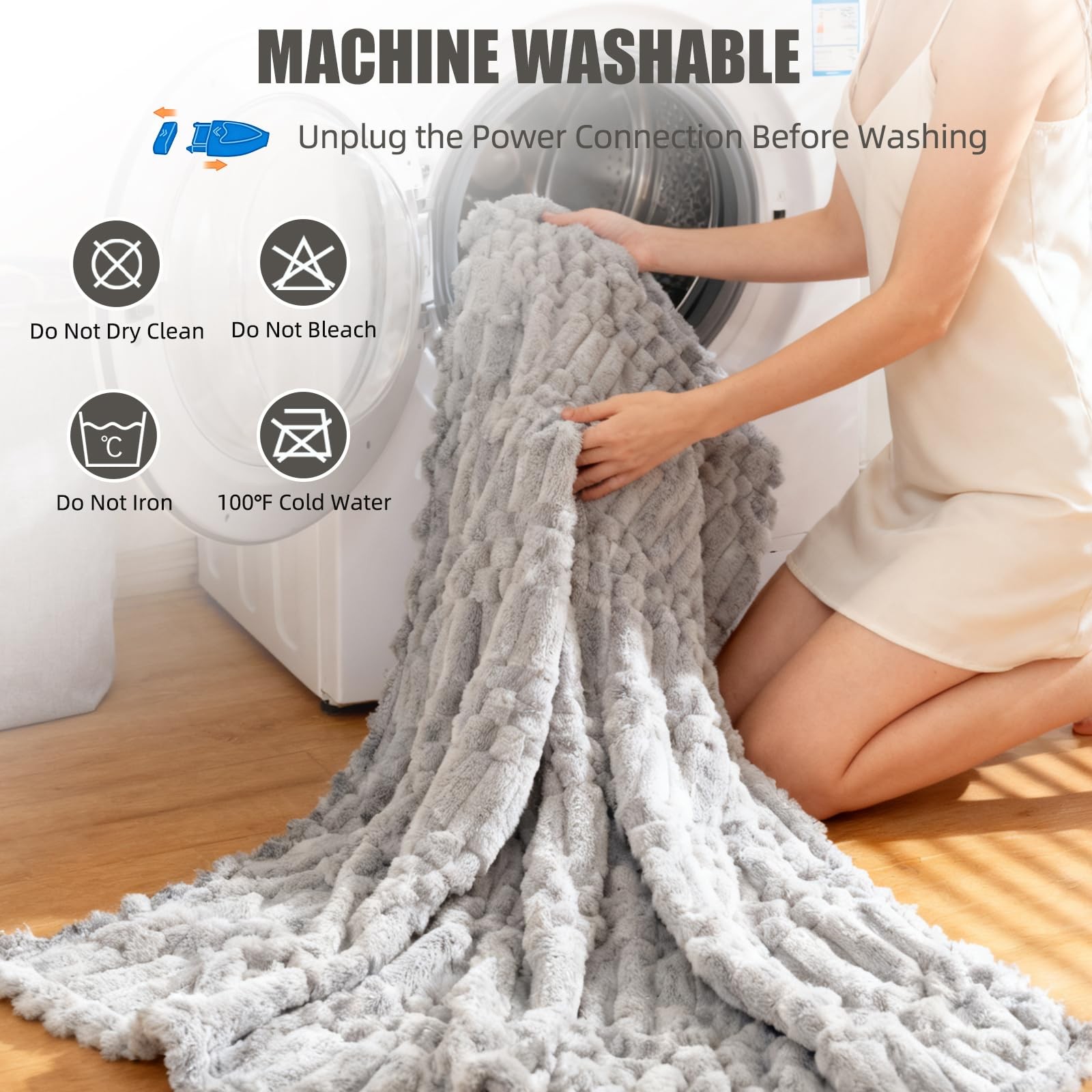 Heated Blanket King Size, 90&ldquo;x100 Electric Blanket Heating with Dual Controll...