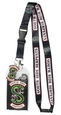 Riverdale Southside Serpents ID Lanyard Badge With 2" Rubber Charm Pendant