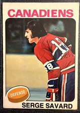 1975-76 Topps Hockey Serge Savard Card # 144