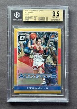 2016-17 Panini Donruss Optic All Stars Steve Nash GOLD Prizm 1/10 BGS 9.5 SSP🔥