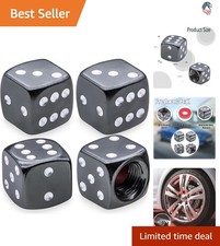 4pcs Aluminum Dice Tire Valve Stem Caps Universal Fit Cars Bikes Trucks Suvs ...