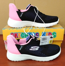 Skechers Kids' Hands Free Swift Fit Sneaker Navy Pink Kids Size 1
