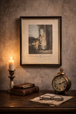 Gravure ancienne Cries of London d’après Wheatley – Scène de rue encadrée