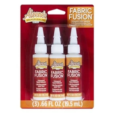 Aleene's Fabric Fusion Glue, 3 Count, (Pack of 1) 0.66 Fl oz 3 Count 