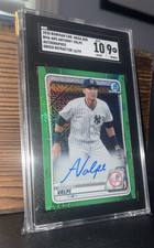 2020 Bowman Chrome Mega - Anthony Volpe Auto GREEN REFRACTOR/99 SGC 9 MINT