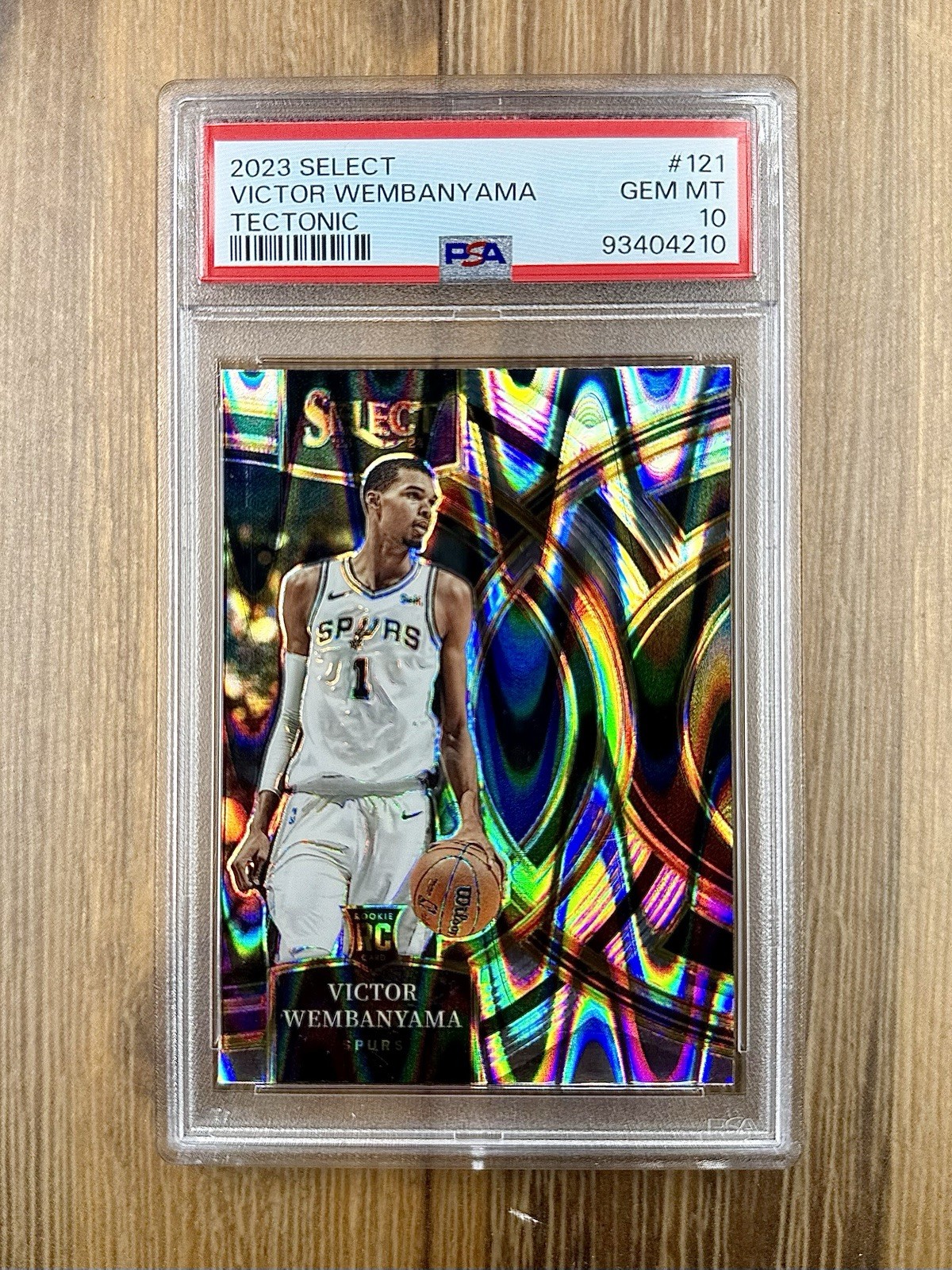 Victor Wembanyama 2023-24 Panini Select Premier Level Tectonic RC PSA 10