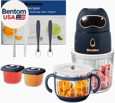 Baby Food Maker, 10-In-1 Baby Food Processor Set with 2 Glass Bowls 600Ml 300Ml