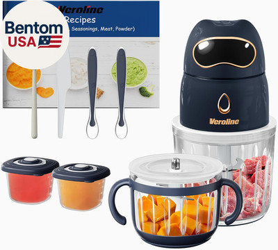 Baby Food Maker, 10-In-1 Baby Food Processor Set with 2 Glass Bowls (600Ml+300Ml