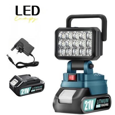 21V Tragbare LED Arbeitsleuchte, Außentaschenlampe, Strahler, Arbeitsleuchte, Vor-Ort