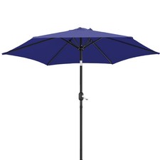2.5/2.7/3M Garden Parasol Sun Shade Canopy Patio Outdoor Umbrella w/ Crank Tilt