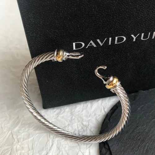 David Yurman Cable Buckle Bracelet with 18k Gold 5mm, size small