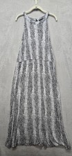 Lane Bryant 18/20 Snake Print Dress Belted Maxi Dress Halter Plus Size Maximalis