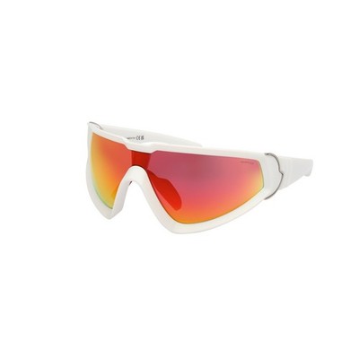 Moncler Wrapid ML0249 21G White Mirror Wrap Shield Sunglasses Frame 141-110