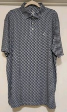 Rhoback Polo Shirt Blue New Jersey Garden State AOP Golf Preppy Men's 2XL