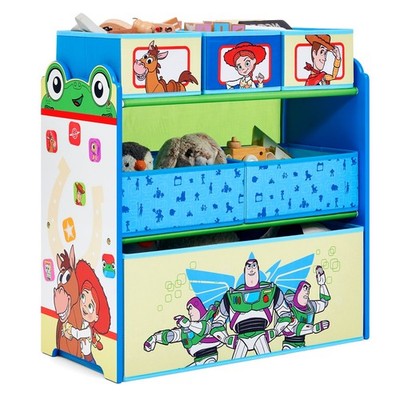 Disney Pixar Toy Story 6 Bin Toy Storage Organizer Delta Children Woody Buzz