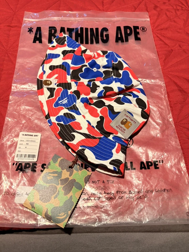 SS21 A BATHING APE Carhartt WIP camo bucket hat BAPE London exclusive M medium - Image 3 of 4