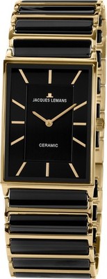 Jacques Lemans - York Ceramic schwarz/goldf. 24mm - 1-1594D - Damenuhren