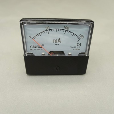 1PC AC 150mA Analog Ammeter Panel AMP Current Meter  0-150mA DH-670 60*70mm