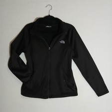 The North Face Zip Up Basic Jacket Logo Outdoors Black Size Medium 625