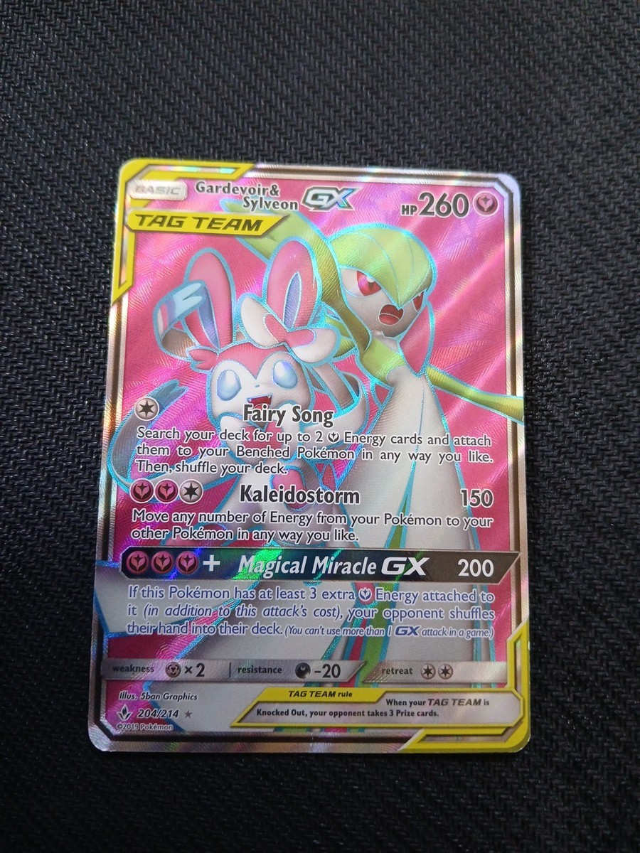 Gardevoir & Sylveon GX (Full Art) 204/214 Sm-Unbroken Bonds Holo