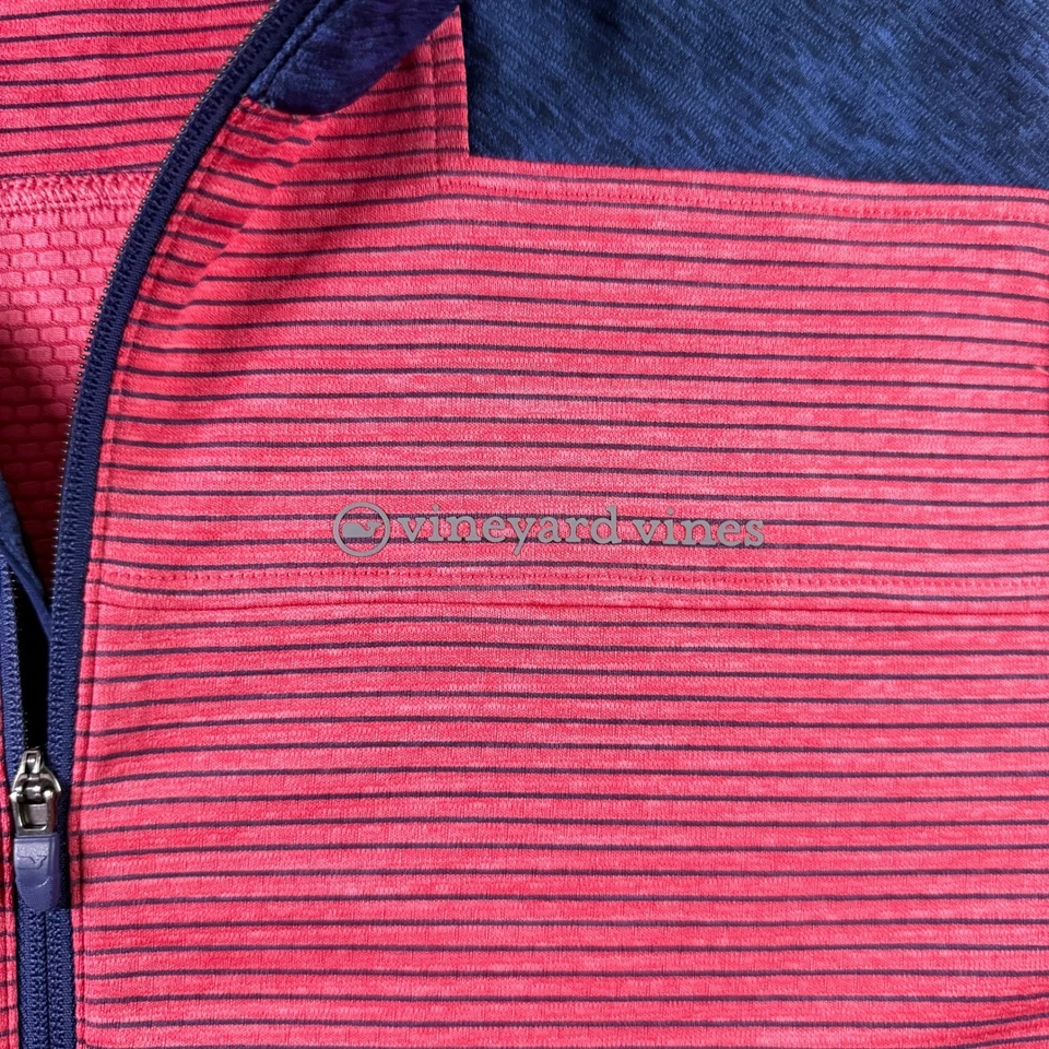 Camisa Pullover Vineyard Vines Performance Para Hombre XL Rosa Azul Rayas Foto 3 de 4