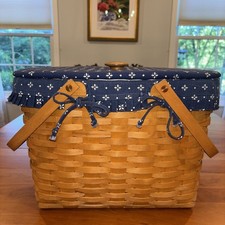 LONGABERGER Knitting / Magazine Basket+Classi...