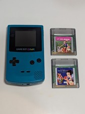 Vintage Nintendo Teal Gameboy Color CGB-001 With 2 Games - Tested And Working