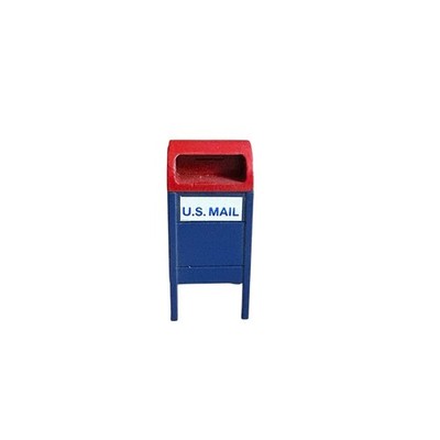 Vtg DEPARTMENT 56 Snow Village Original 2'' U.S. Mail Box #5179-9 Handpainted