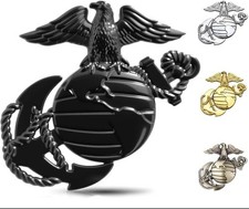 Metal Car Emblem – Marine Corps Metal Auto Sticker,3D Shape Car Decals Black