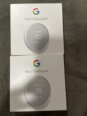 Google Nest G4CVZ Programmable Wifi Thermostat. Snow. Brand New Sealed