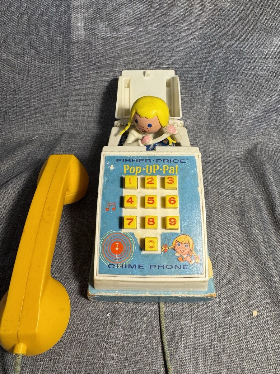 フィッシャープライス　Chime Phone ビンテージトイ　USA 1960 Vintage Fisher Price Pop-Up-Pal Chime Phone 1960s WORKS! | eBay