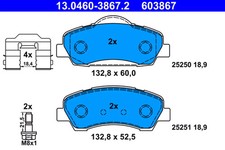 Bremsbeläge vorne ATE 13.0460-3867.2 CITROËN C4 CACTUS